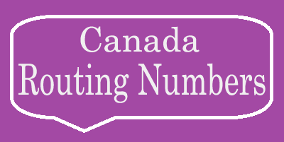 Canada Routing Numbers
